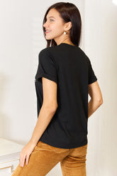 Simply Love Letter Graphic Round Neck T-Shirt – Stylish & Comfortable Wear